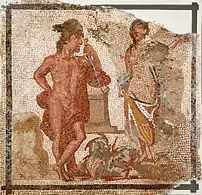 Mosaico de Medusa (Detalle, Perseo y Andrómeda)
