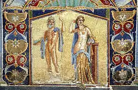 Mosaico de Neptuno y Anfítrite, en Herculano.