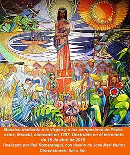 Mosaico dedicado a la Virgen y a los campesinos de Pedernales, 1987