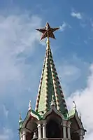 Una estrella del Kremlin en la Torre Spásskaya.