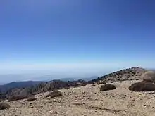 Mirando hacia el suroeste desde el monte. Cumbre Baldy