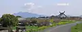 Vista del monte Tsukuba desde el río Kokai.