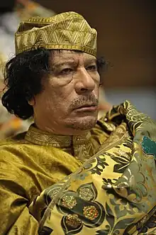 Dictador libio anterior Muammar al-Gaddafi
