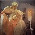 Mujer con vela, de Alfons Mucha.