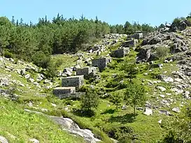 Conjunto de molinos escalonados de Folón y Picón, en Pontevedra (España).