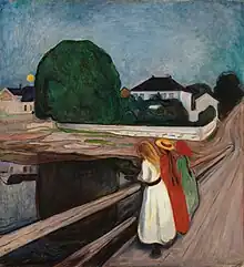 Chicas en el puente (1901), óleo sobre lienzo, 136 × 125 cm, Galería Nacional de Noruega, Oslo.