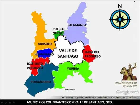 Municipios colindantes con Valle de Santiago