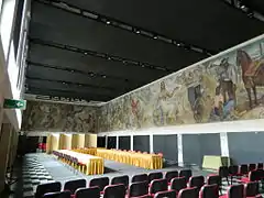 Detalle del mural Historia de Concepción.
