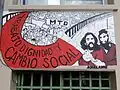 Mural trabajo dignidad y cambio social patio de la Facultad de Filosofiía y Letras (UBA)