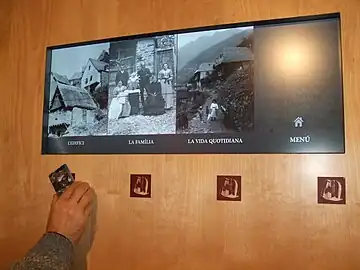 Pantalla interactiva. Actual proyecto museogràfic.