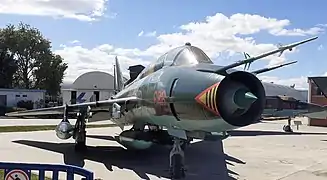Avión de combate de origen ruso Sukhoi-22 "Fitter".