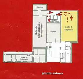 Distribución planta sótano.