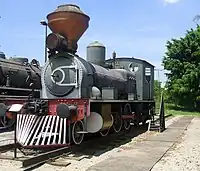 Steam locomotive made in England by Dübs and Company in 1888. Museu da Tecnologia de São Paulo collection. São Paulo, Brasil.