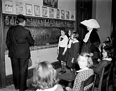 Clase de música en el orfanato de Nueva Orleans, 1940.