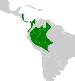 Distribución geográfica del bienteveo cabecigrís.