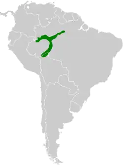 Distribución geográfica del hormiguero de Humaitá.
