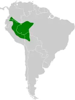 Distribución geográfica del hormiguero plomizo.