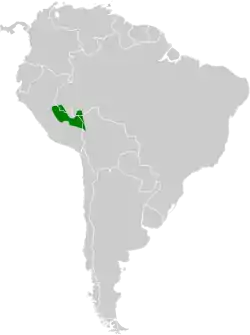 Distribución geográfica del hormiguero crestado.