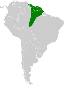 Distribución geográfica del hormiguero ferruginoso.