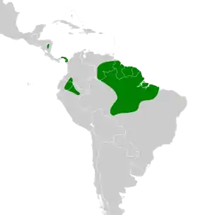 Distribución geográfica del hormiguero alifranjeado.