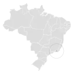 Distribución geográfica del hormiguerito carioca.