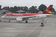 Airbus A319 de Avianca Ecuador en BOG