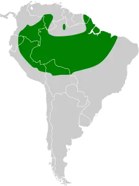 Distribución geográfica del trepatroncos piquilargo.