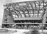 Teatro Nacional de Cuba durante su contrucción.