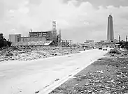 Teatro Nacional de Cuba durante su construcción.