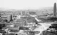 Teatro Nacional de Cuba durante su construcción.