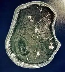 Fotografía satélite que muestra las zonas afectadas por la explotación del fosfato