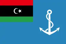 Bandera naval de Libia