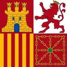 Bandera de proa, tajamar o torrotito de la Armada Española