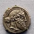 Tetradracma de plata de Naxos con Dioniso, 461-430AC