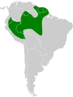 Distribución geográfica del mosquerito canelo.