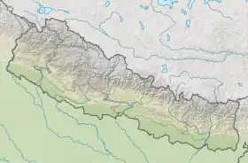 Monte EverestSagarmāthā, ChomolungmaZhūmùlǎngmǎ Fēng ubicada en Nepal