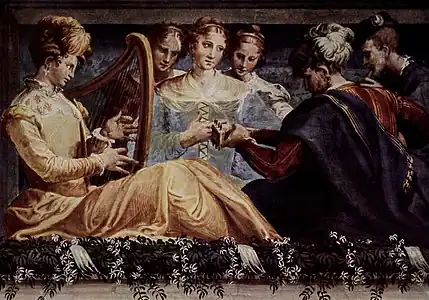 Concierto, Fresco sobre lienzo, Pinacoteca Nacional, (Bolonia).