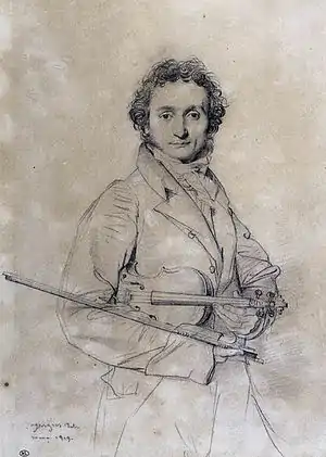 El violinista Niccolo Paganini (1819)