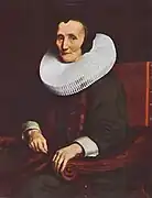Nicolaes Maes, Retrato de Margaretha de Geer, mujer de Jacob Trip