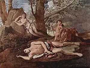 Eco y Narciso, hacia 1627-1628, óleo sobre lienzo, 74 × 100 cm, Museo del Louvre, París