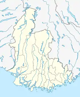 Fiordo de Rosfjord ubicada en Vest-Agder