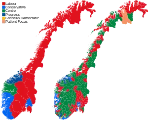 Elecciones parlamentarias de Noruega de 2021