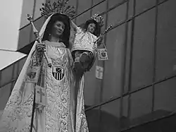 nuestra señora de las mercedes del siglo XVII,según historiadores fue traída de España por religiosos mercedarios .