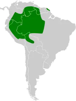 Distribución geográfica del mosquerito guardarríos.
