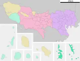 Mapa de las islas Ogasawara (Prefectura de Tokio)