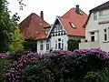 Rhododendrons en los jardines.