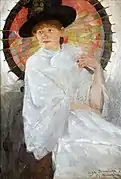 Mujer con sombrilla japonesa (1886)