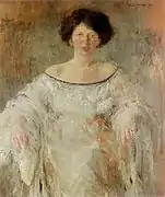 Retrato de una mujer joven en blanco (1912)