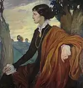 Anna Ajmátova, por Olga Della-Vos-Kardovskaïa (1914).