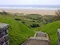 Playa de Omaha desde el cementerio estadounidense de Normandía.